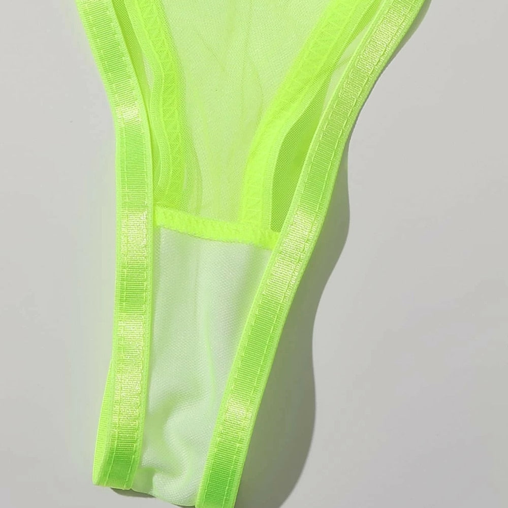 Lace Women's Lingerie Set in Green Color